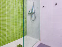 a green tiled room